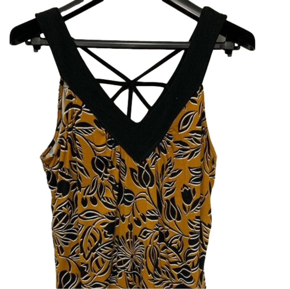 Nwt Cable & Gauge Mustard & Black Floral P…